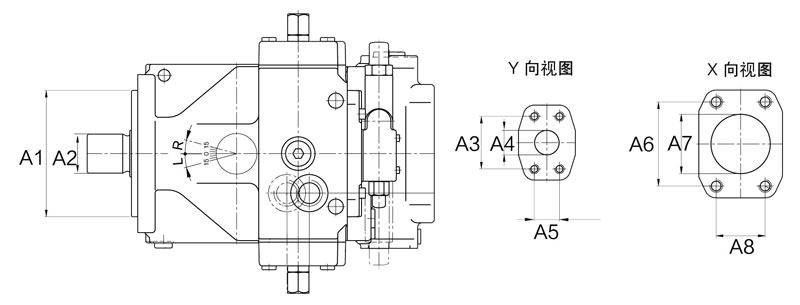 HZ-AAVSO系列液壓柱塞泵安裝結(jié)構(gòu)與尺寸表